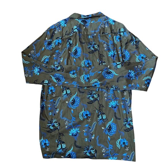 Scotch & Soda Mens Floral Long Sleeve Shirt XL Green/Blue Icarly ! spencer - Picture 2 of 6